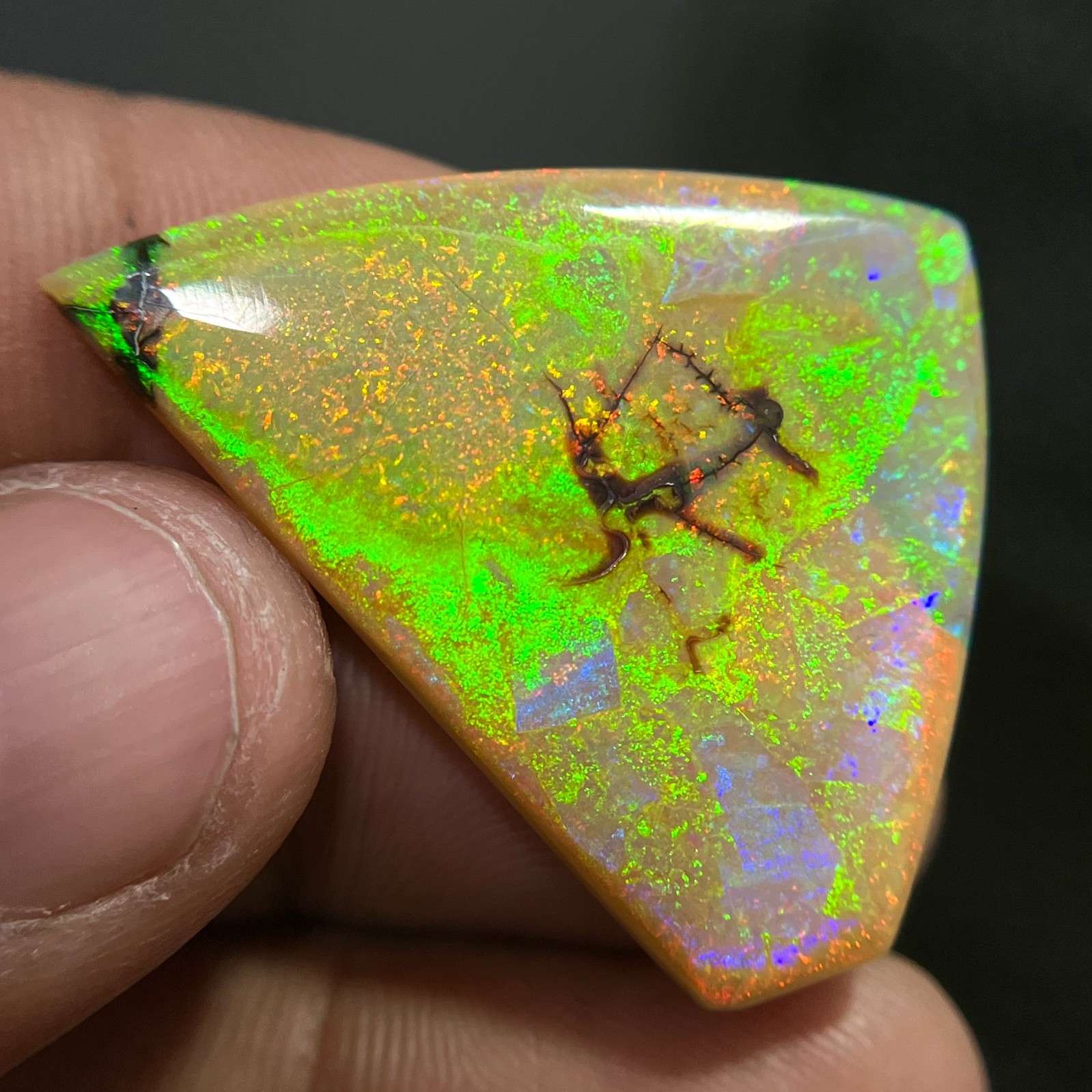 14.30 Ct Natural Australian Monarch Opal Loose Gemstone Stunning Fire Color Opal