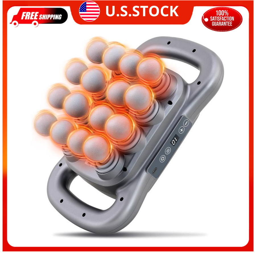 16 Head Massage Gun Set, Deep Tissue Percussion Massager, 9 Styles and Levels