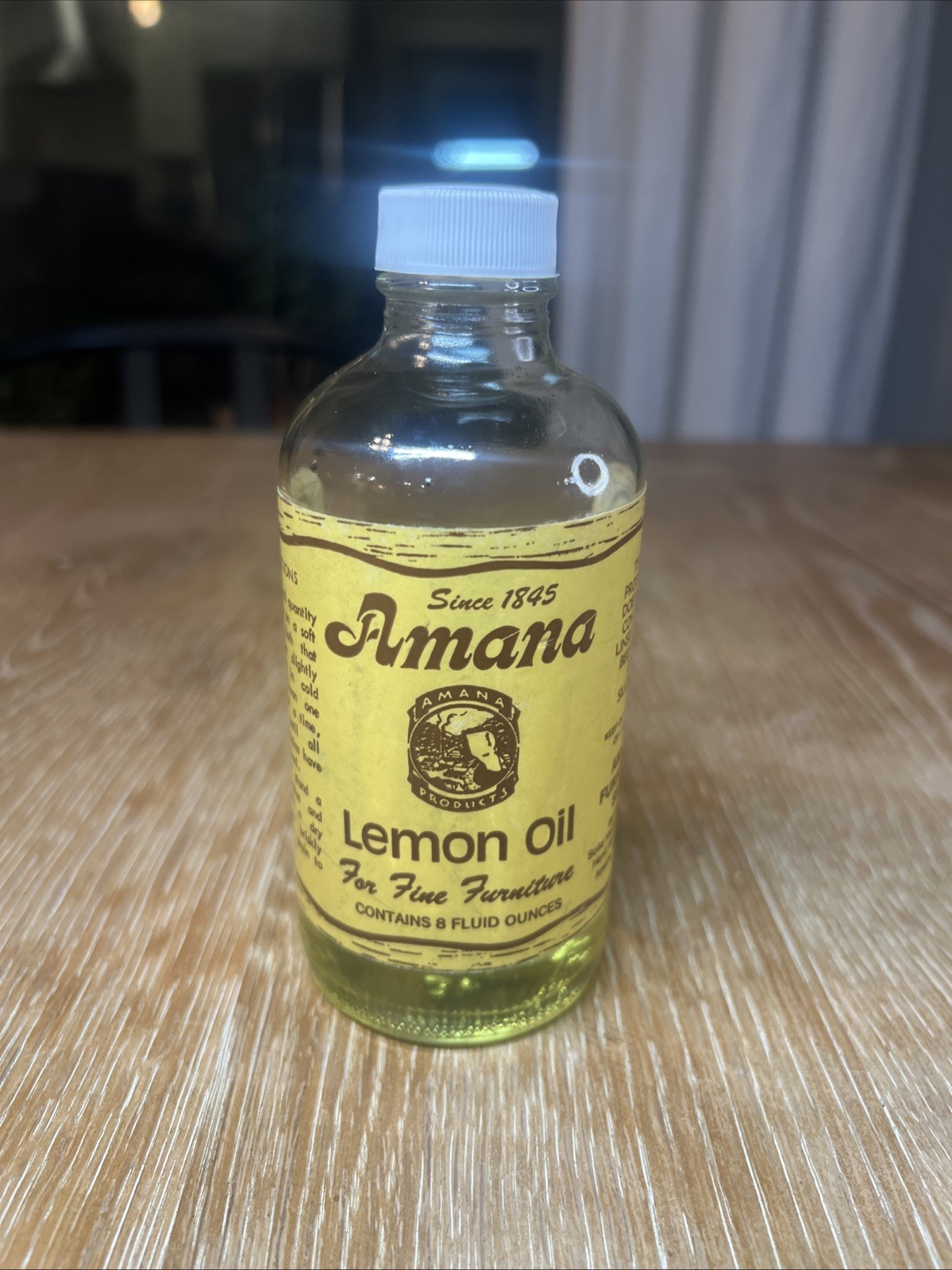 AMANA Lemon Oil For Fine Furniture, Pianos, Etc. 8 fl oz Vintage Used