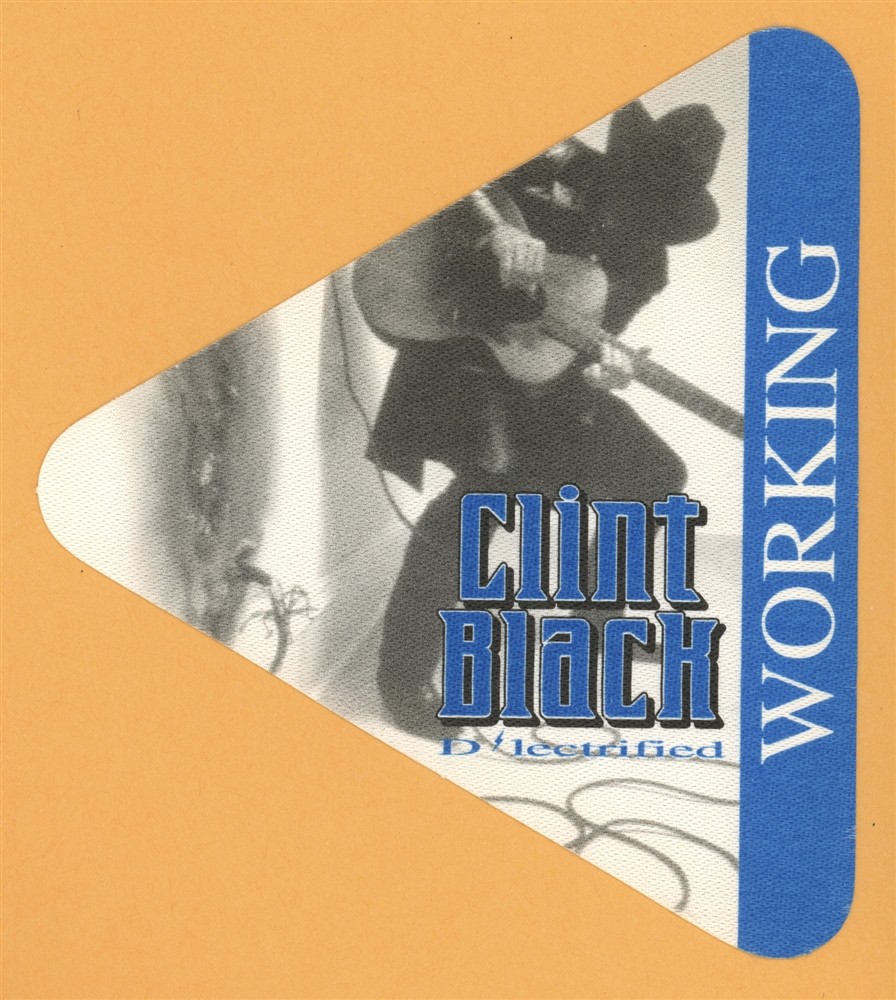 Clint Black 1999 D'lectrified Concert Tour WORKING Backstage Pass