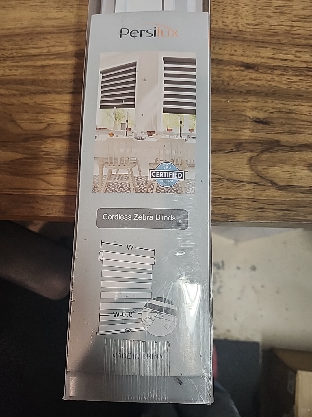 Persilux Cordless Zebra Blinds White New 36.2"X72"