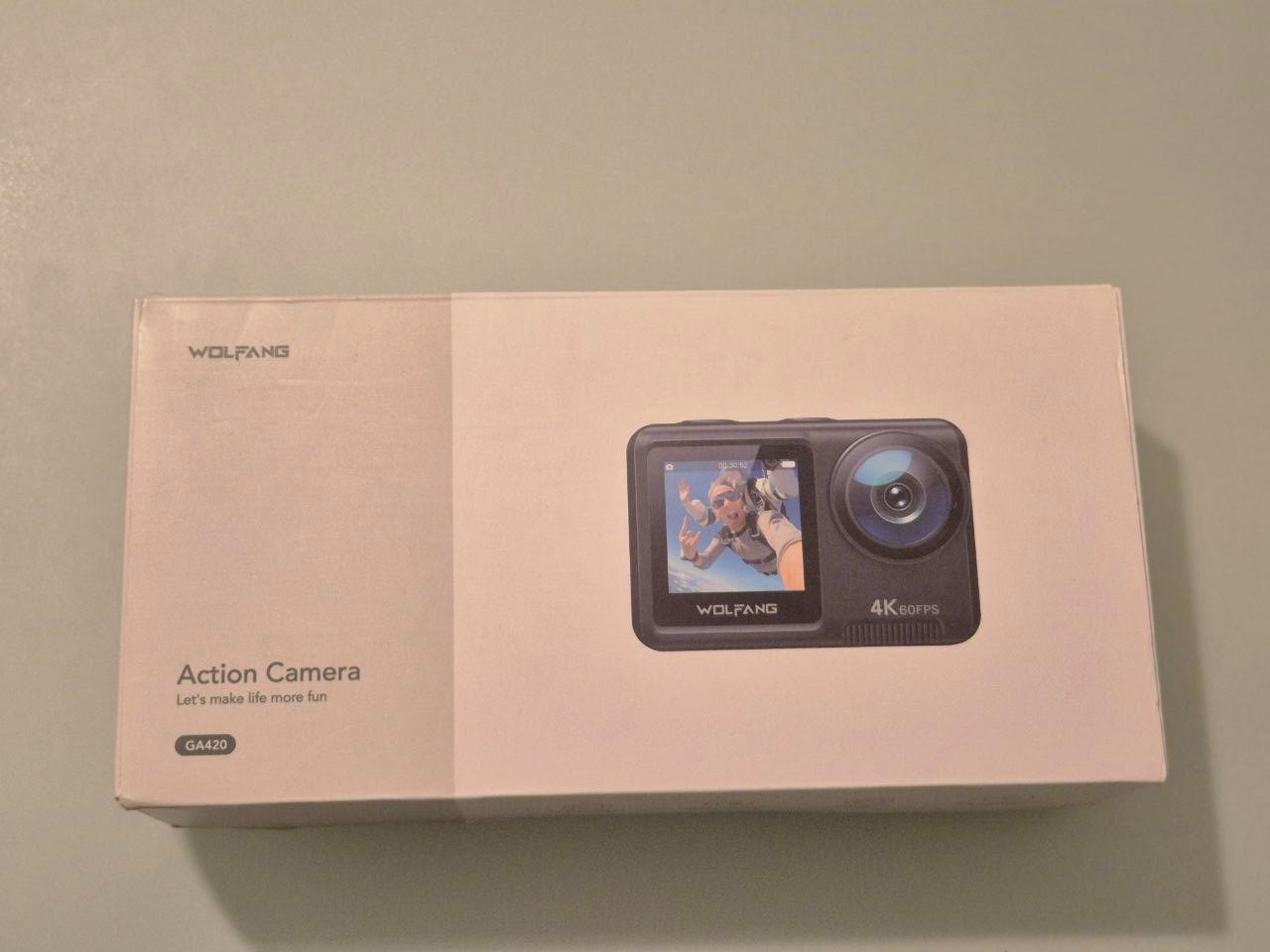 WOLFANG GA420 Dual Screen Action Camera 4K 60FPS 24Mpix,Waterproof ,Wi-Fi , NEW