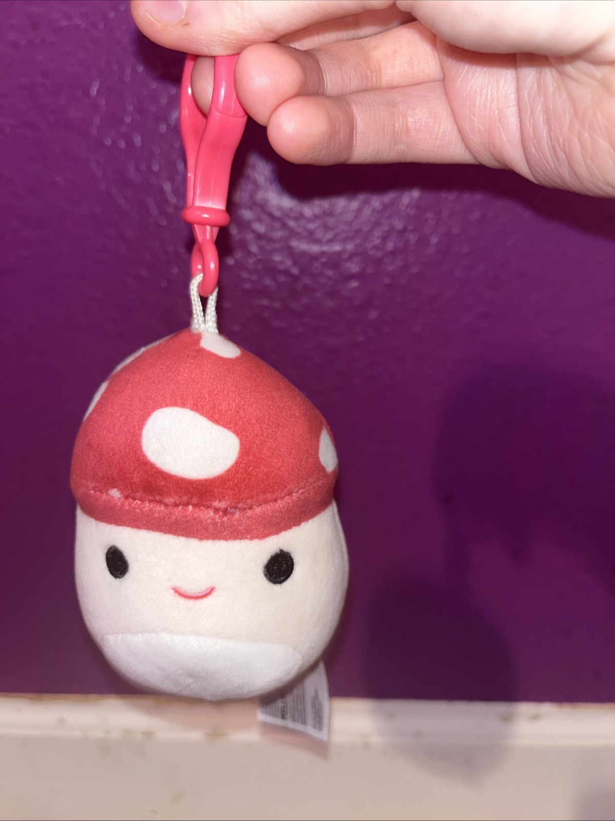 Squishmallow 3.5 In Clip Mushroom Malcolm Kellytoy Original Plush New Fast Ship