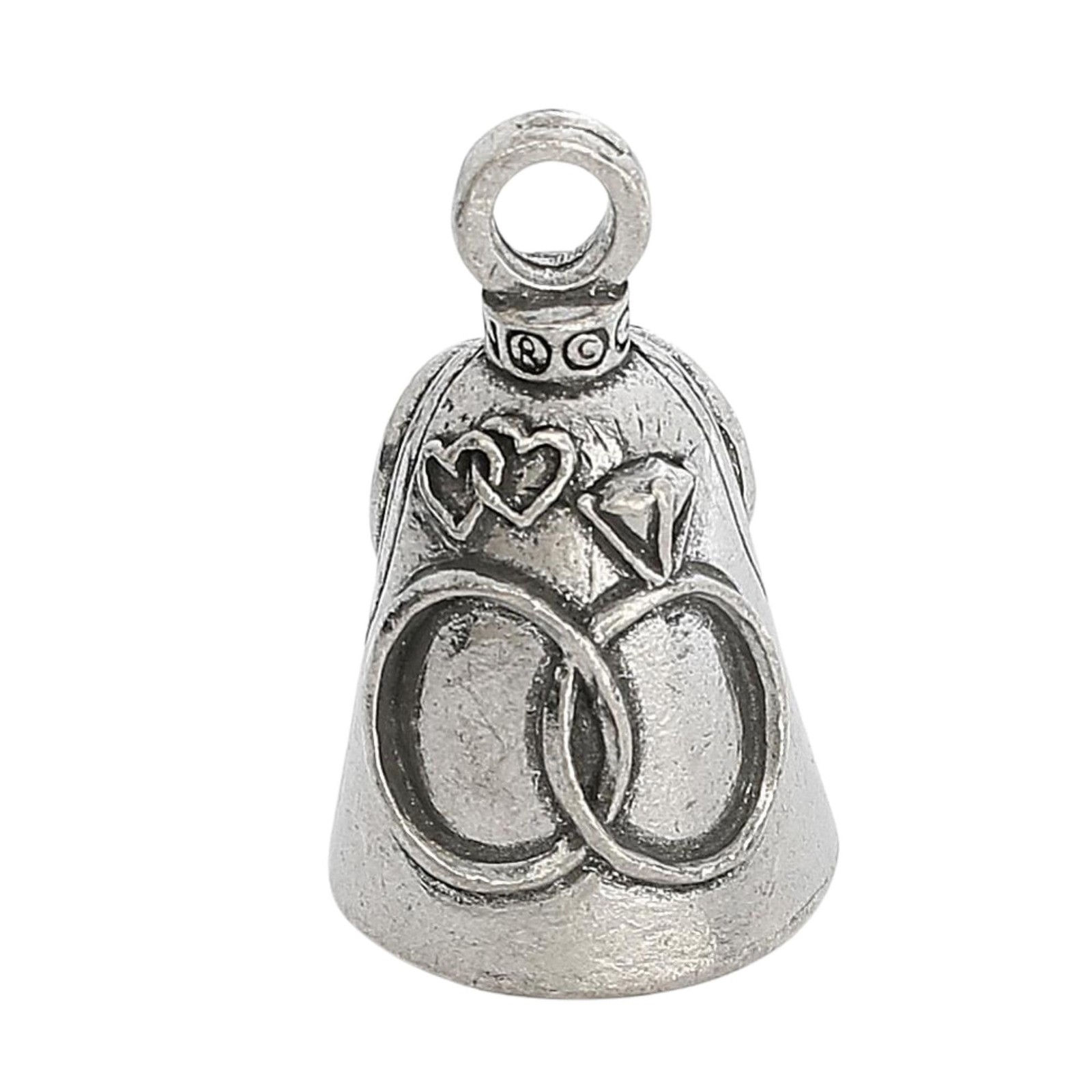 Wedding Good Luck Bell w/Keyring & Black Velvet Gift Bag | Motorcycle Bell | ...