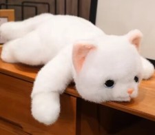 White Kitten Cat 18 Inch Sleep Pillow Stuffed Animal Plush Toys Doll Kids Gifts