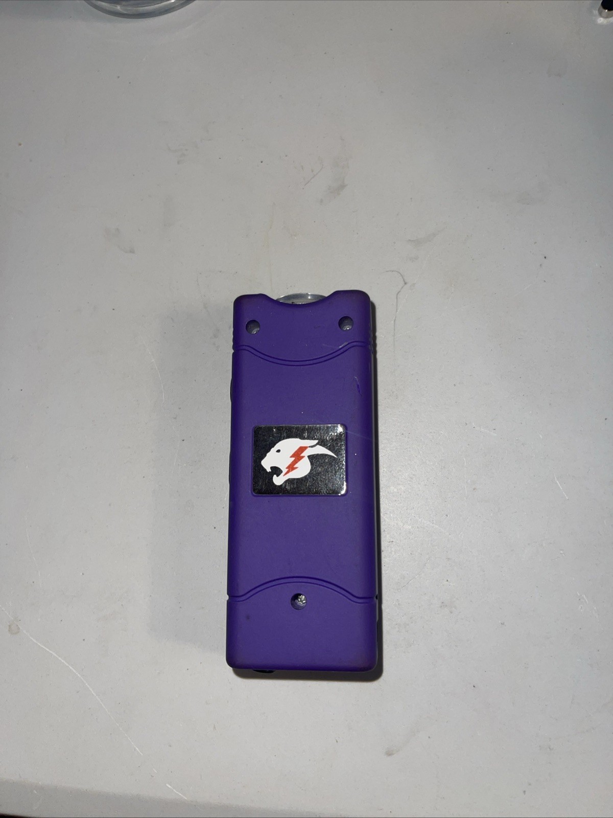PURPLE STUN GUN WITH CASE FLASHLIGHT RECHARGEABLE LED #36
