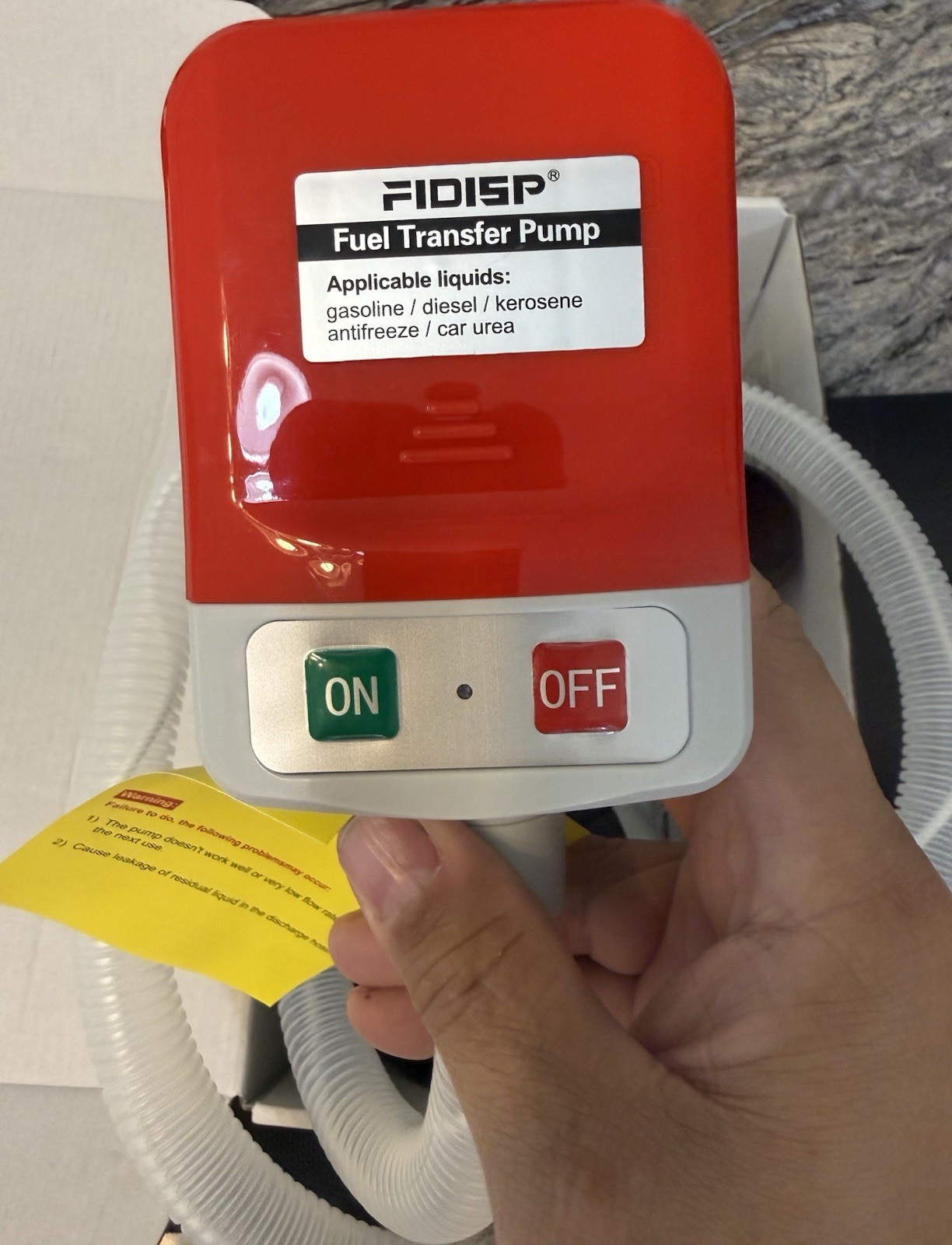 NEW Battery Powered Tera Pump TRFA01-XL Fuel Transfer Pump Extended Hose Length