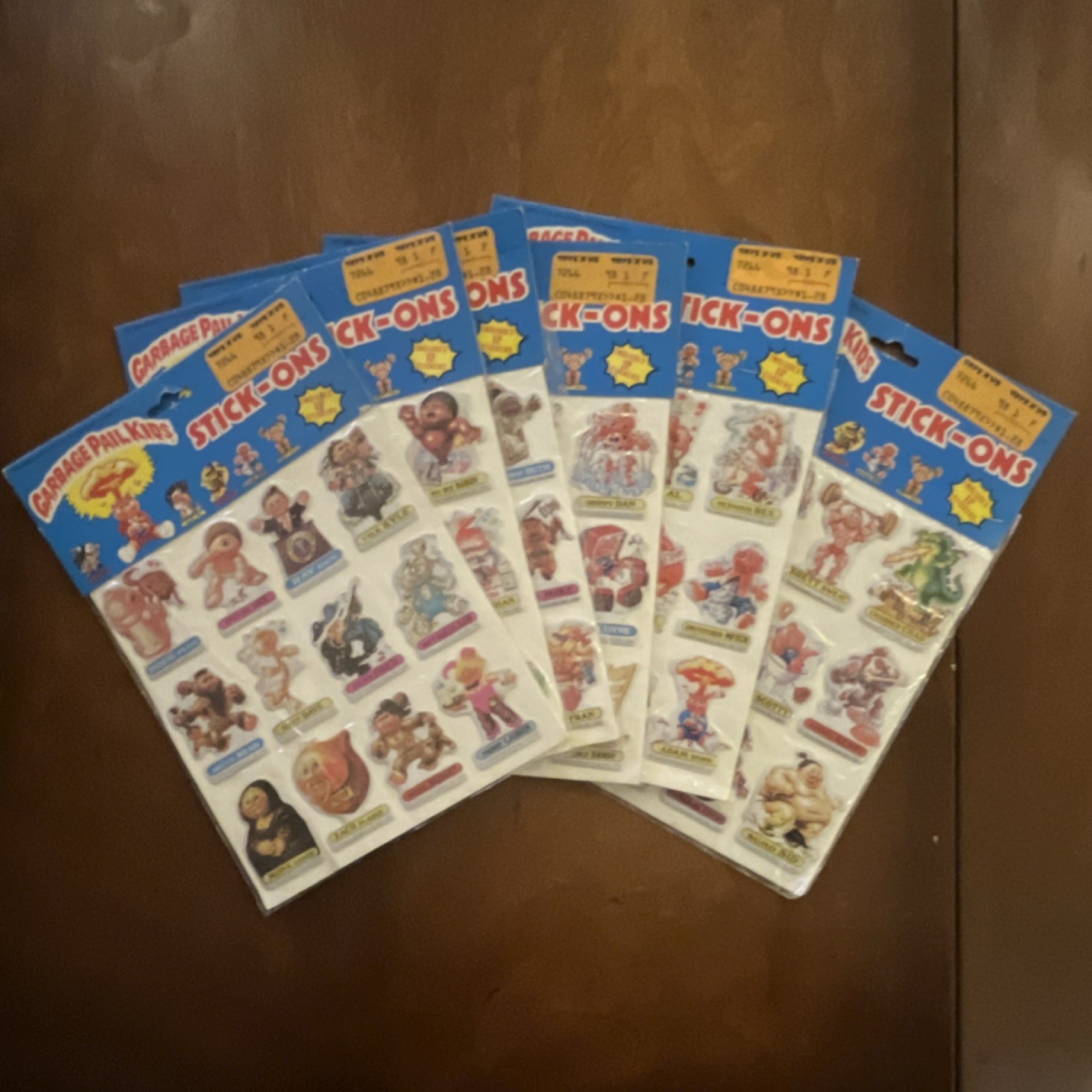Topps Garbage Pail Kids Stick-Ons Sealed Packs Lot 1986 Parody Sticker Adam Bomb