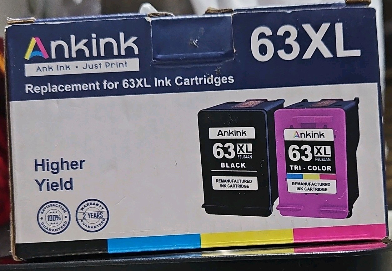 HP Compatible 63XL Black/Color Ink for OfficeJet 3830 3833 4650 4652 5258 5255