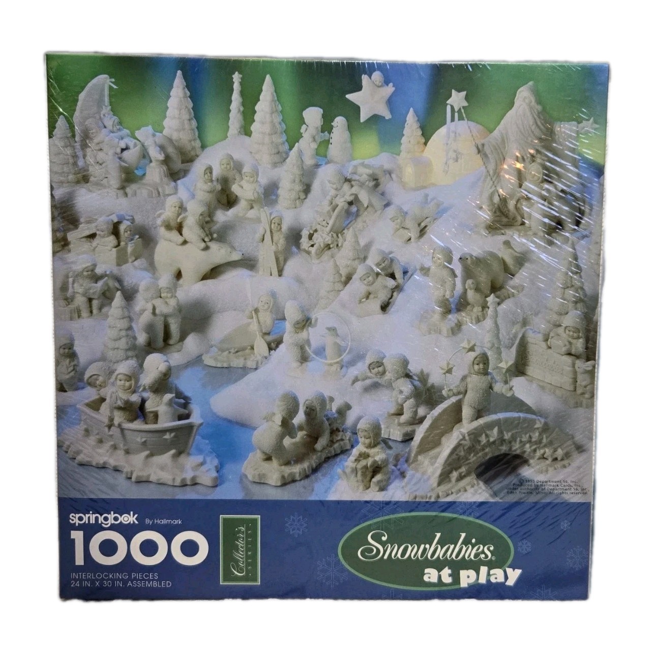 VTG NEW Snowbabies JIGSAW PUZZLE Springbok By Hallmark Dept 56 1000 Piece SEALED