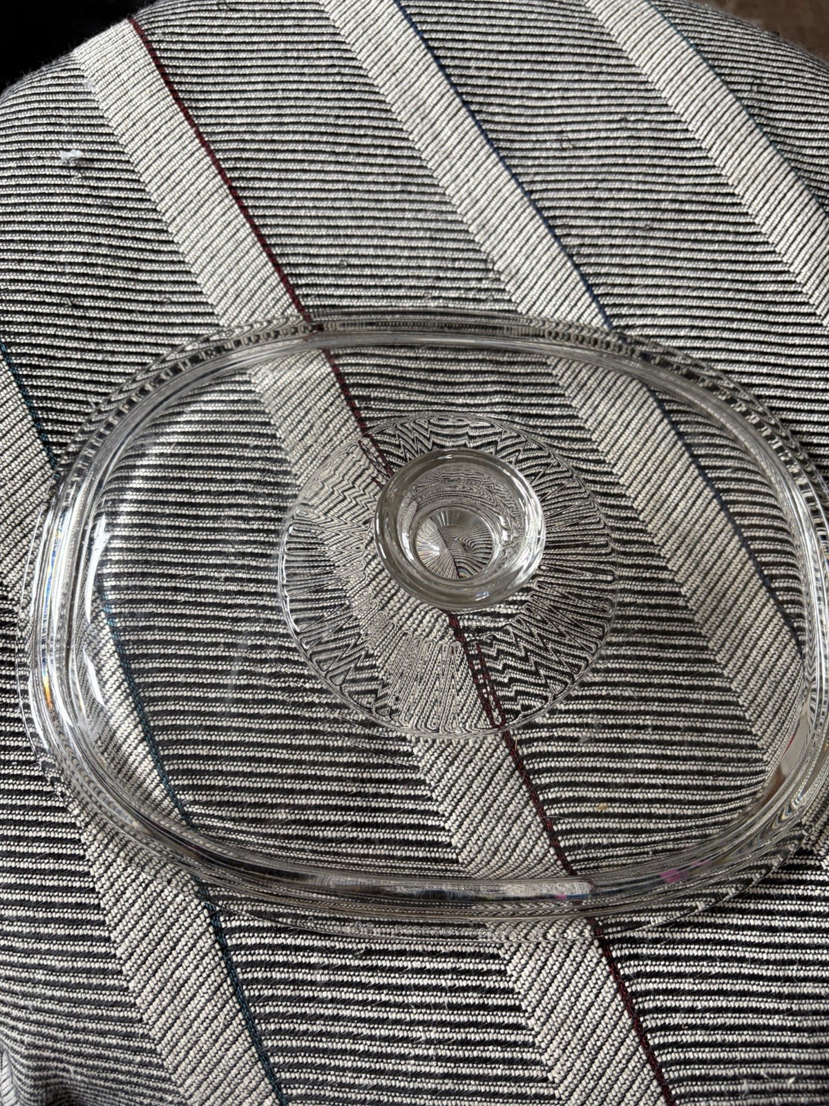 PYREX-DC1.5C-Corning Ware Clear Glass Oval Lid 8 1/2 x 11" For French Casserole