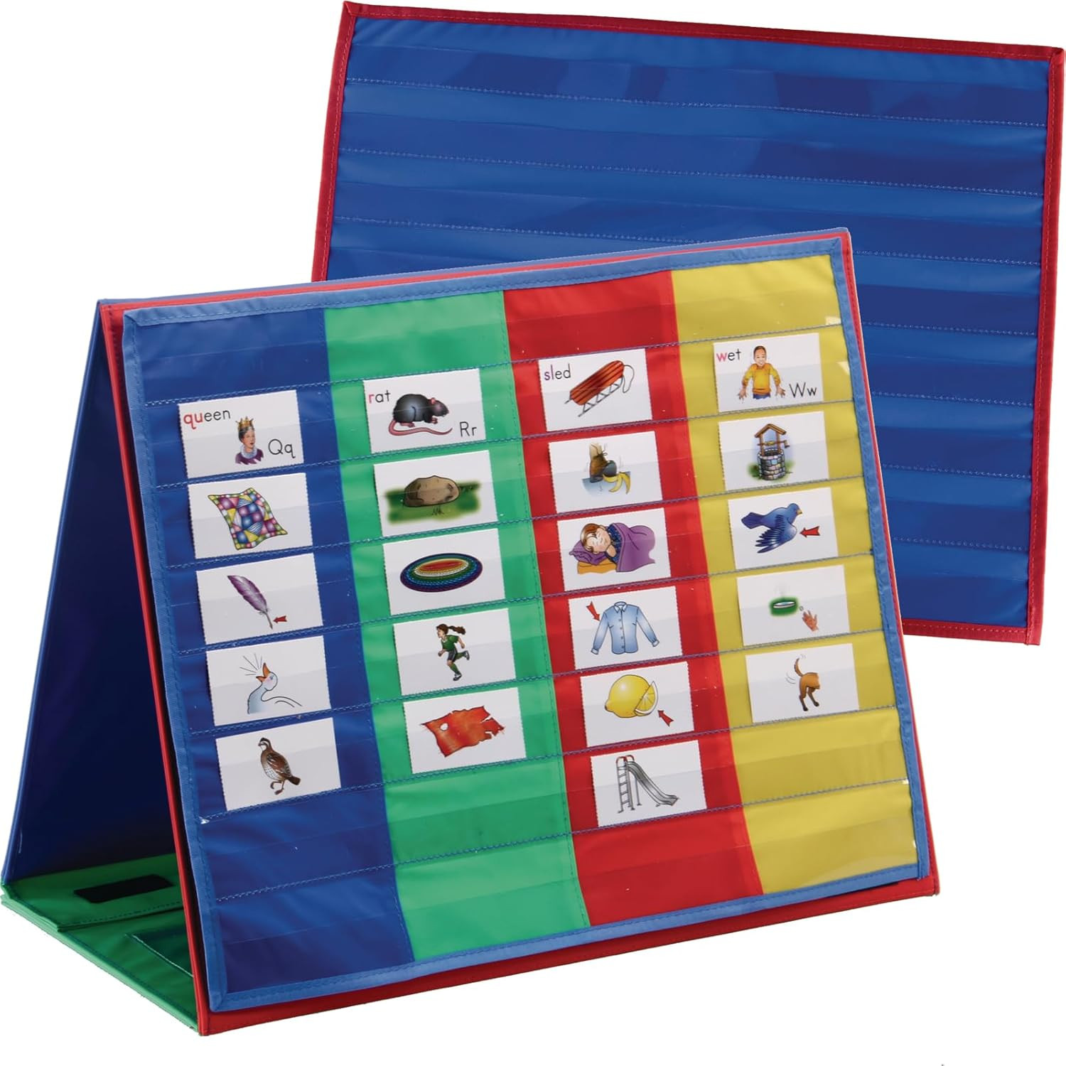 Desktop Pocket Charts and Stand, Includes Two Pocket Charts That Adhere to Folda