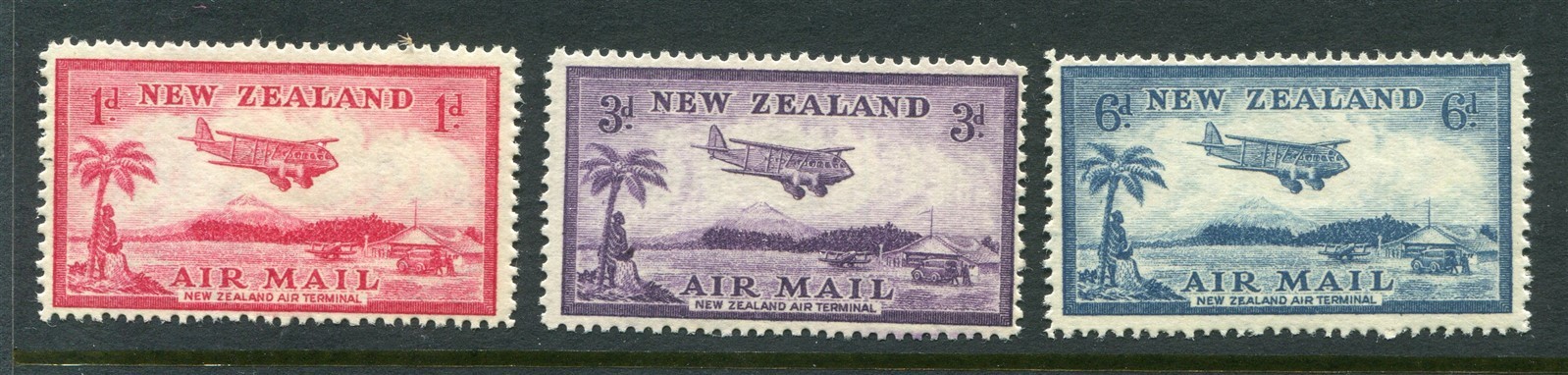 New Zealand #C6-8 Airplane Complete Set [Mint Never Hinged]