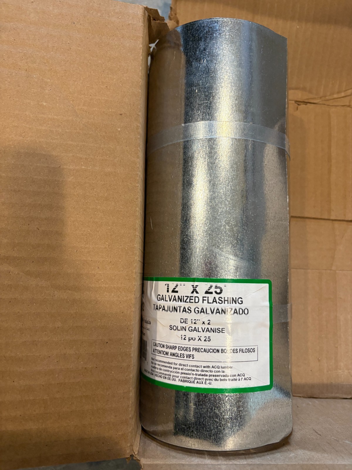 AMERIMAX HOME PRODUCTS 70512 12-Inch x 25-Feet Galvanized Flashing (Qty2)