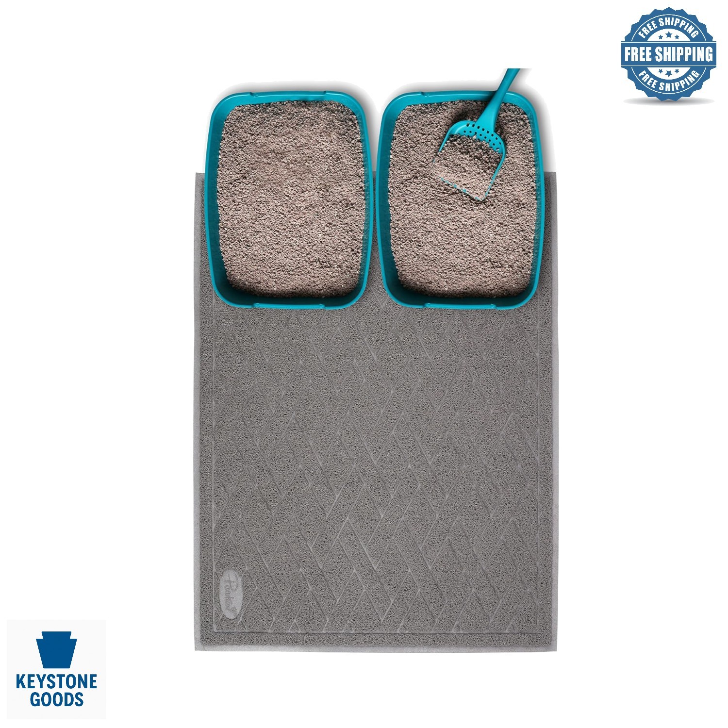 Jumbo 4x3 ft Cat Litter Mat – Non-Slip, Durable, Easy Clean for Multiple Cats