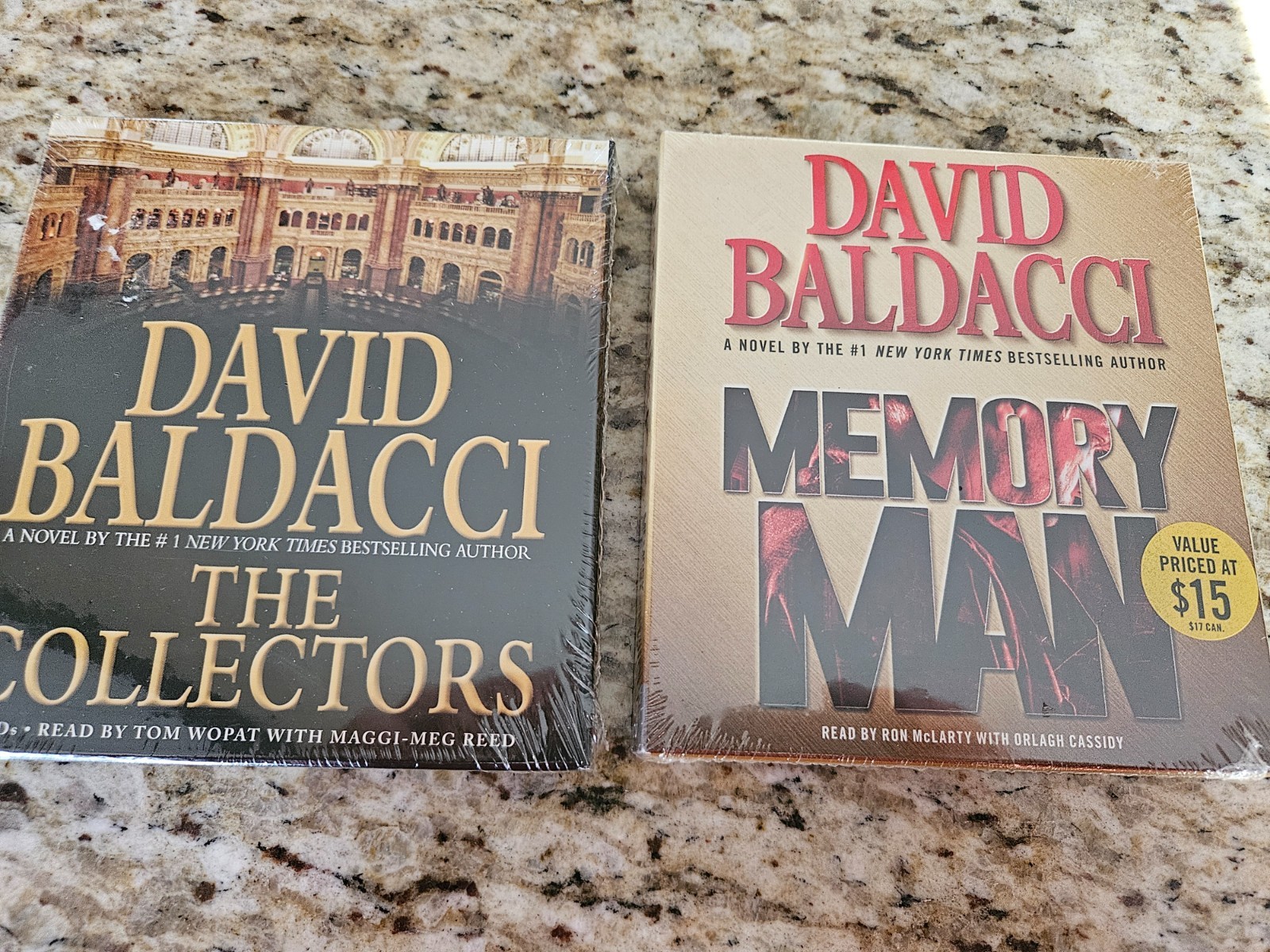 2 David Baldacci Audio CD Books: Memory Man, The Collectors. free shipping