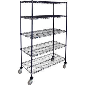 Nexel 5 Shelf Truck Nexelon 54""W x 14""D x 60""H Polyurethane Swivel Casters