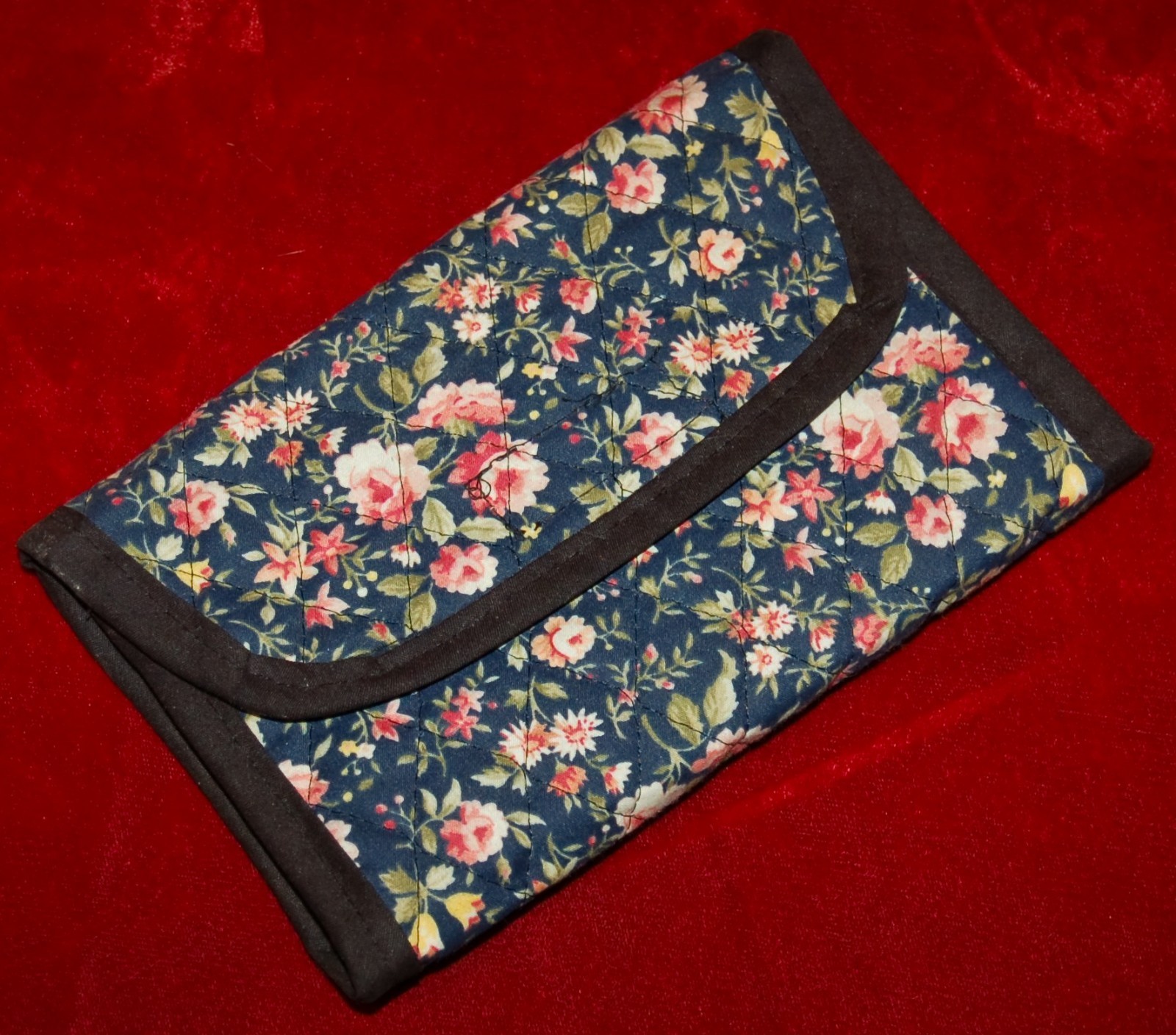 VINTAGE Folding Valet Cosmetics Travel Bag 100% Cotton Handcrafted in California