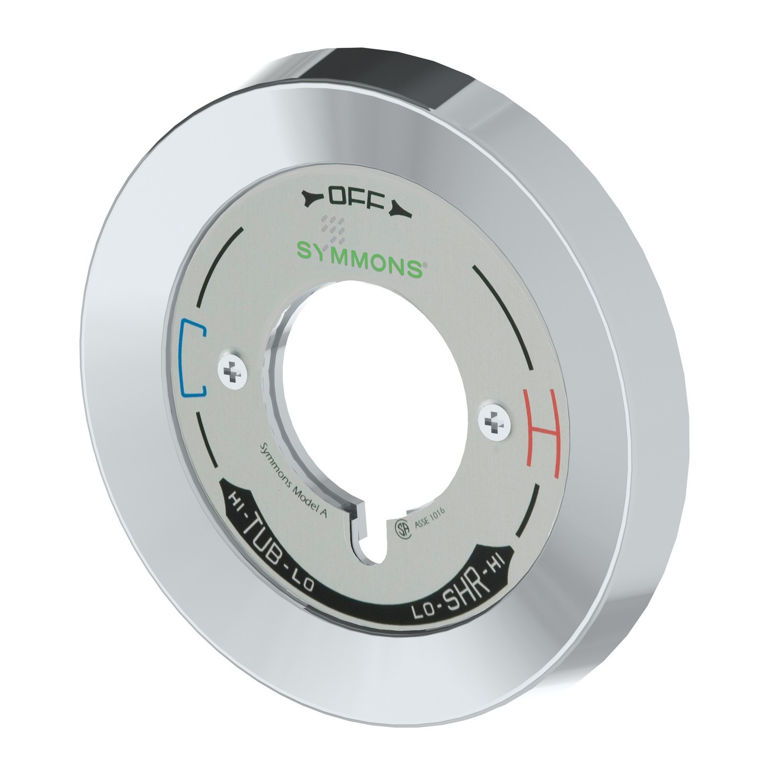 Symmons T-27-ESC-A Temptrol Model A Escutcheon, Polished Chrome