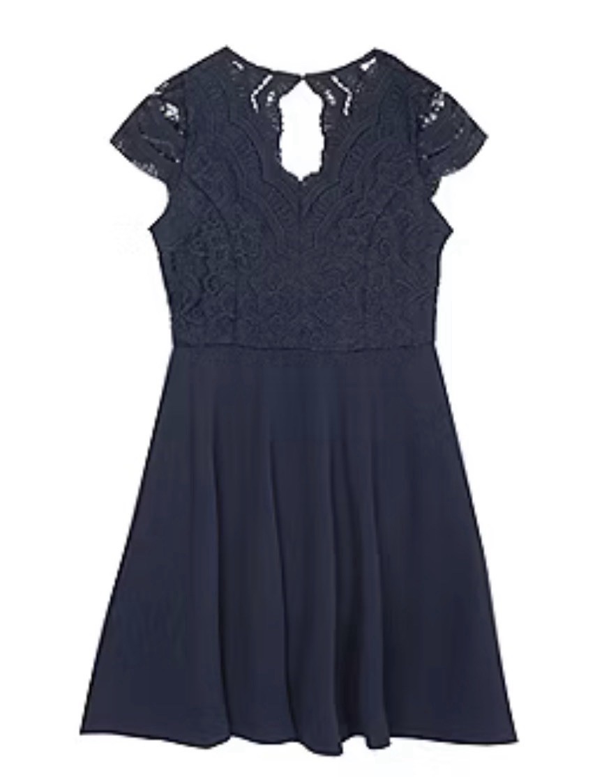 NWT Rare Editions Girls Short Sleeve Cap Skater Dress - Size 7 - Regular $58