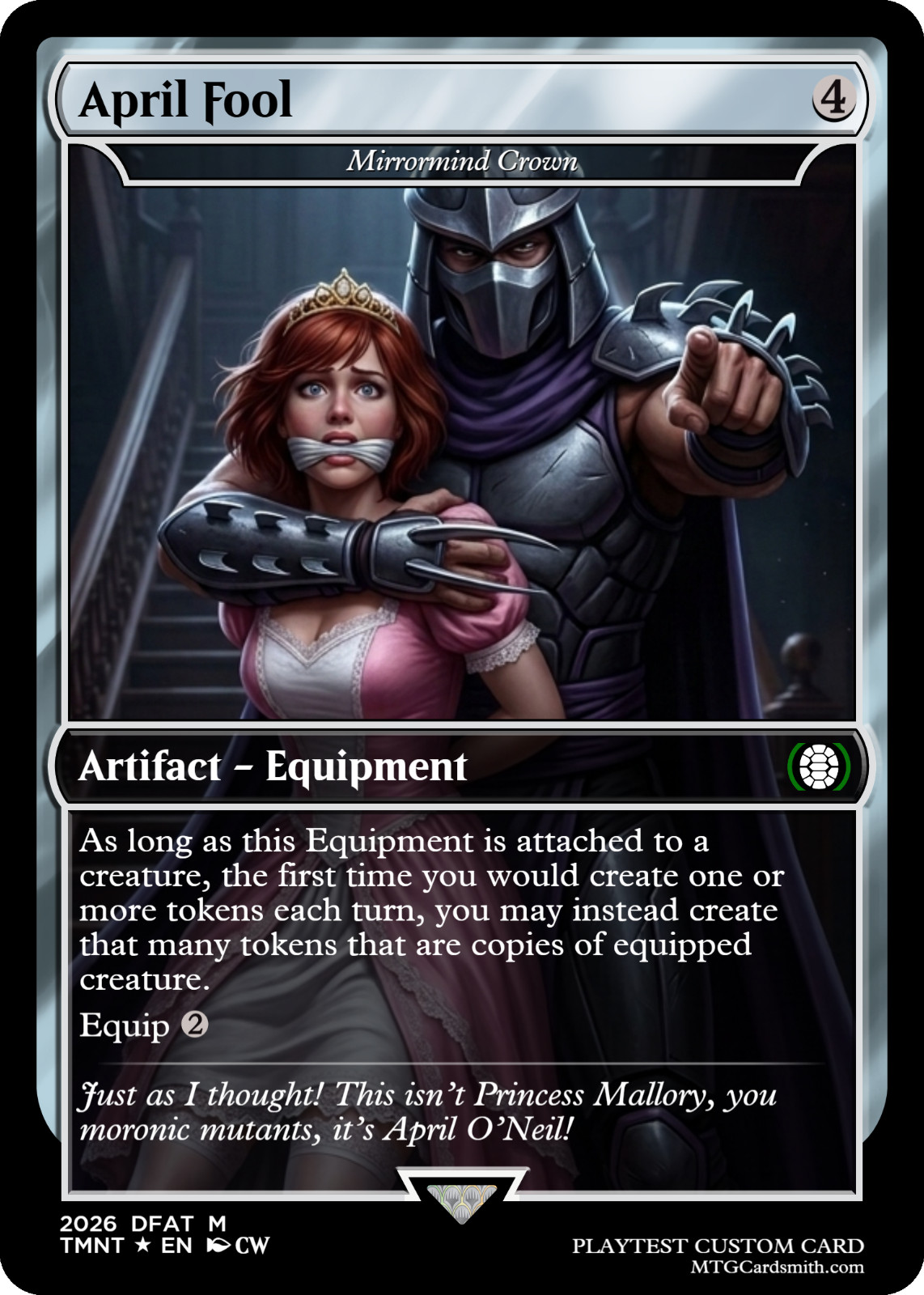 Mirrormind Crown - April O'Neil TMNT MTG Proxy / Playtest CUSTOM