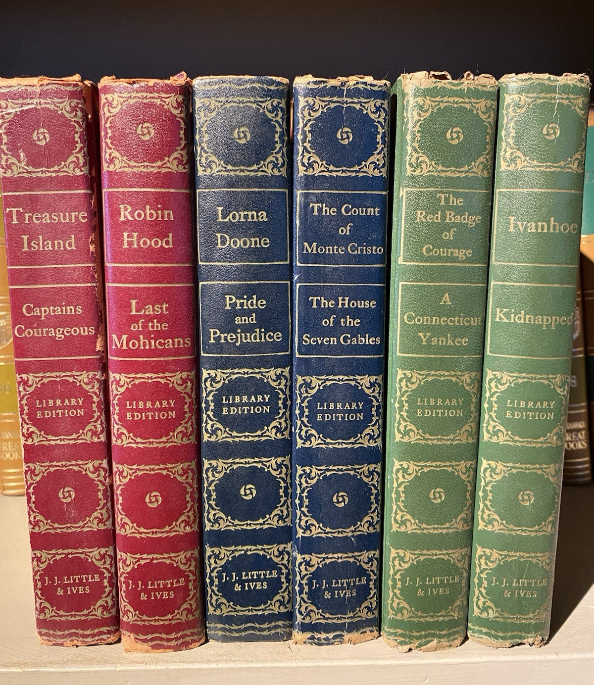 J J Little & Ives Set of 6 Library Edition Hardcover Books 8 Classics 1940s-50s
