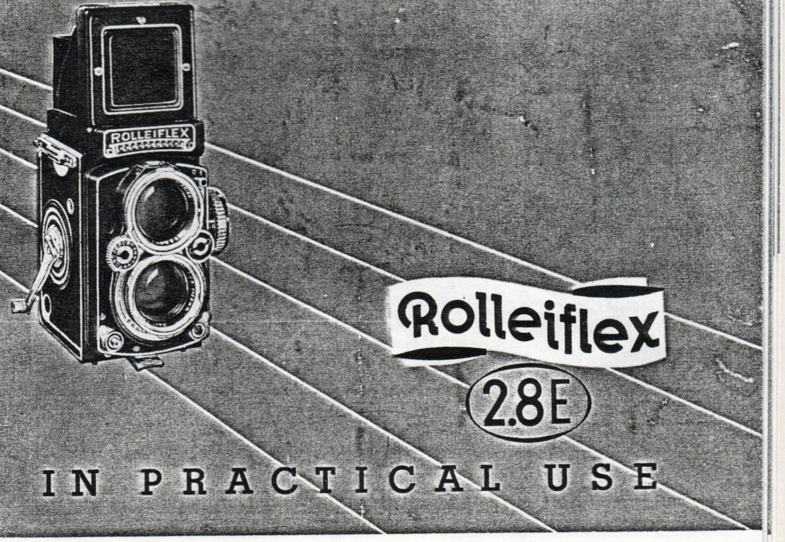 Vintage Rolleiflex 2.8E Camera Manual, PHOTOCOPY
