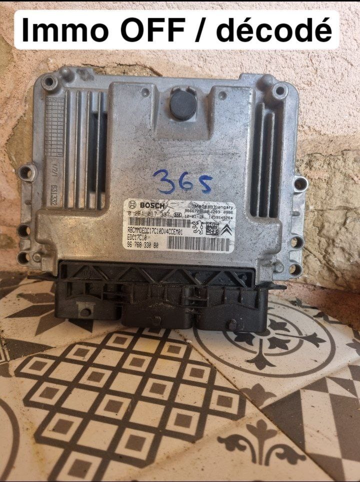 C365 BOSCH EDC17C10 0281017337 9676833080 9666729680 Decrypted Immo Off