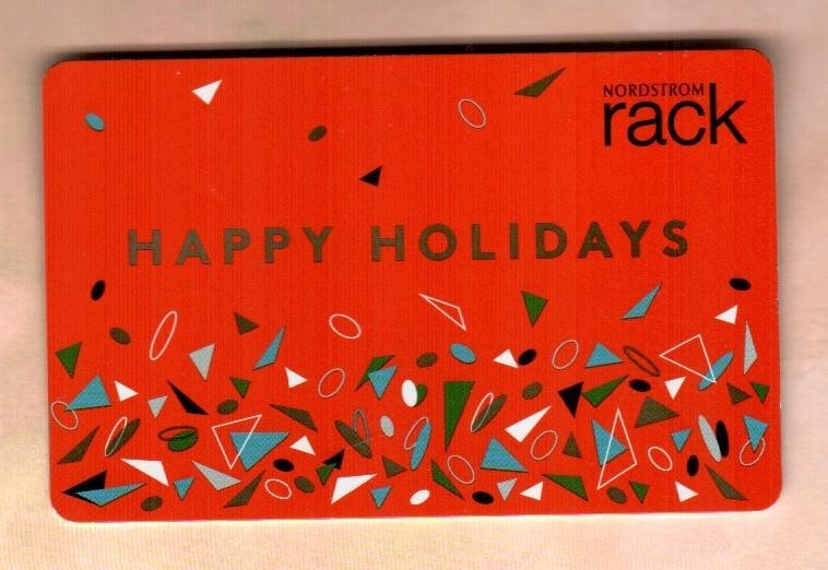 NORDSTROM RACK Happy Holidays ( 2017 ) Gift Card ( $0 )