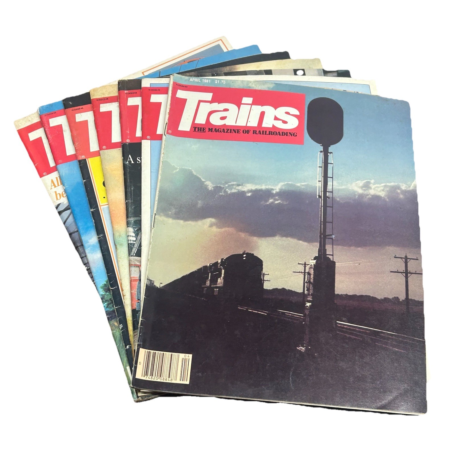 Trains Magazine - April, August 1981 - Jan, March, May, October, November 1982