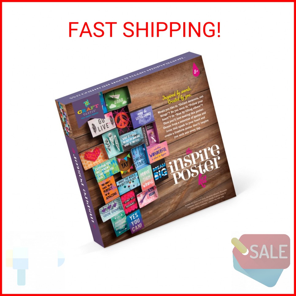 Craft-tastic – Inspire Poster Kit – Design a One-of-a-Kind Freeform Poster – Age