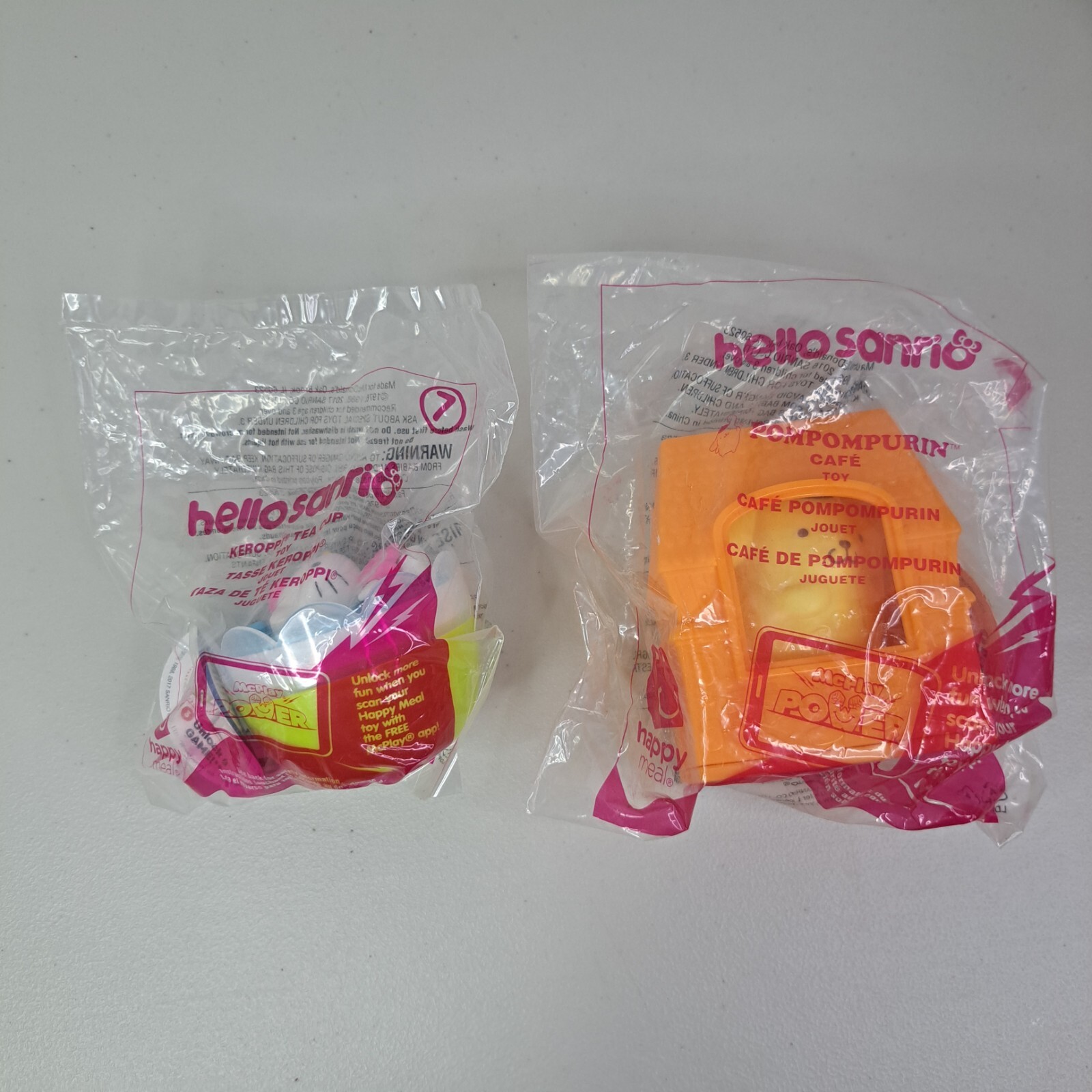 Hello Sanrio Pompompurin Café #8 Keroppi Tea Cup #7 McDonald's Happy Meal