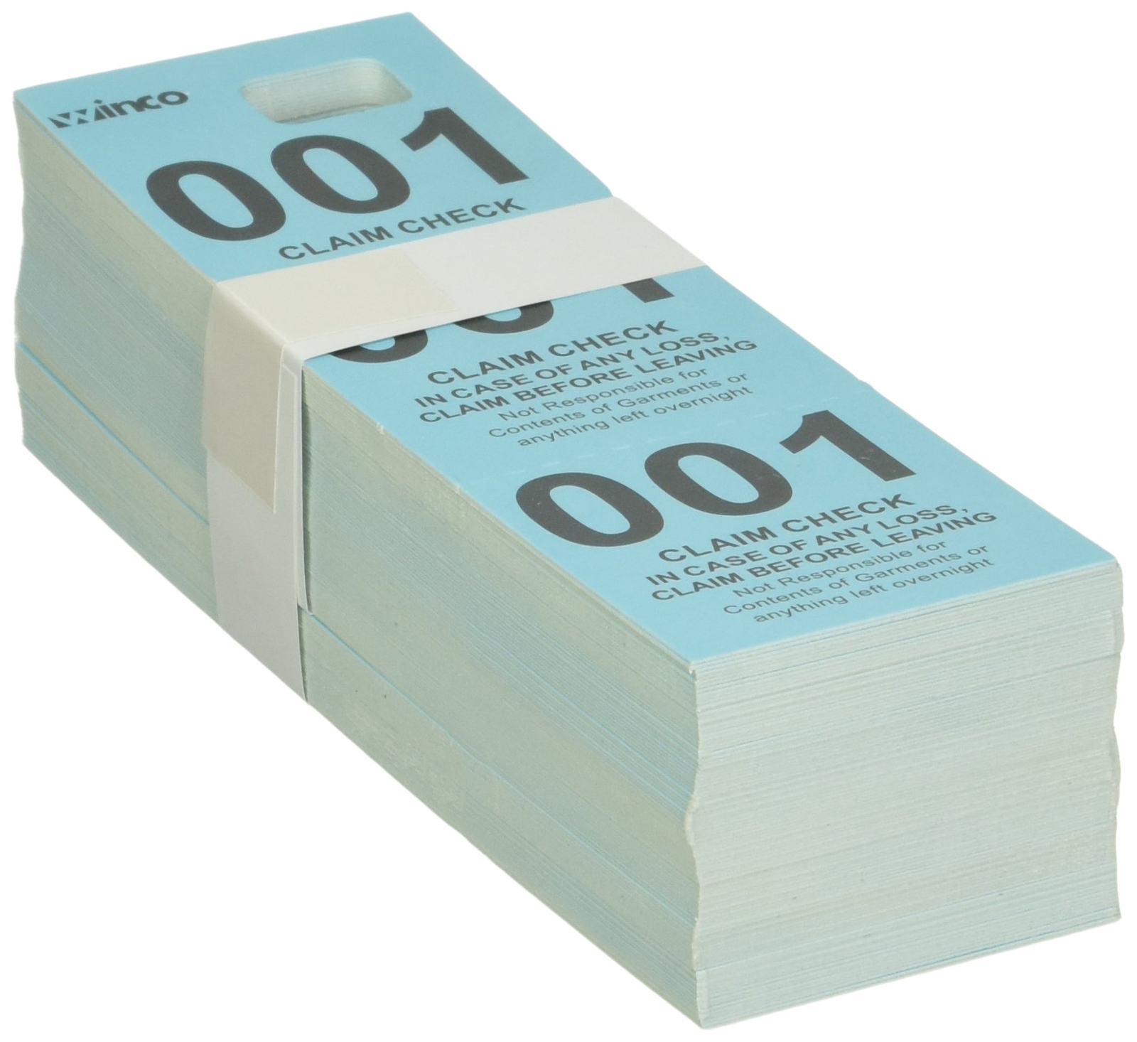Medium Blue Coat Check Tickets Card Stock Box of 500 Sequentially Numbered