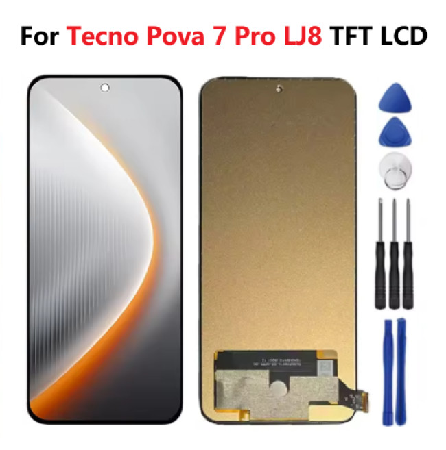 TFT LCD Display Touch Digitizer Assembly For Tecno Pova 7 Pro LJ8 Replacement