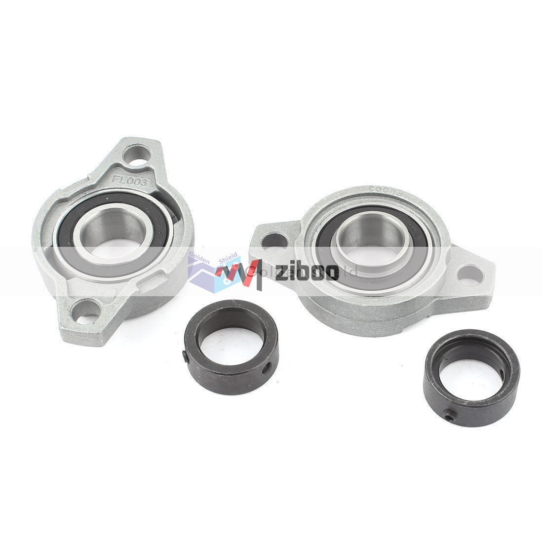 2 Pcs UFL003 FL003 Zinc 17mm Self-aligning Pillow Bearing Flange *lj