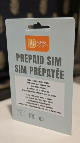 101 Public Mobile SIM Card - Multi 3 / 1 SIM Nano can+usa free ship24hr PIK30MIN