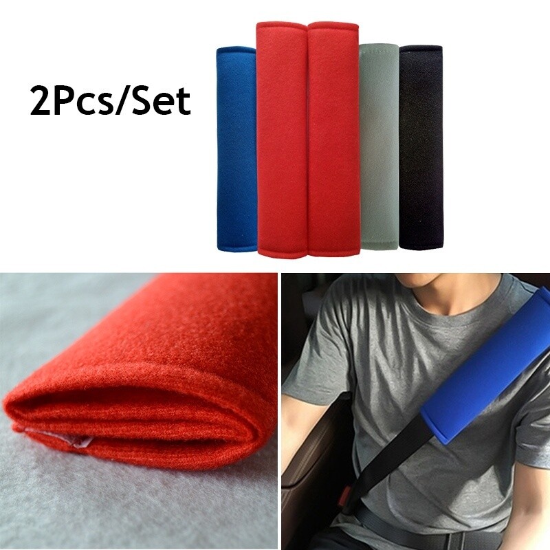 2x Car Seat Belt Pads Harness Safety Shoulder Strap BackPack Cushion Covers