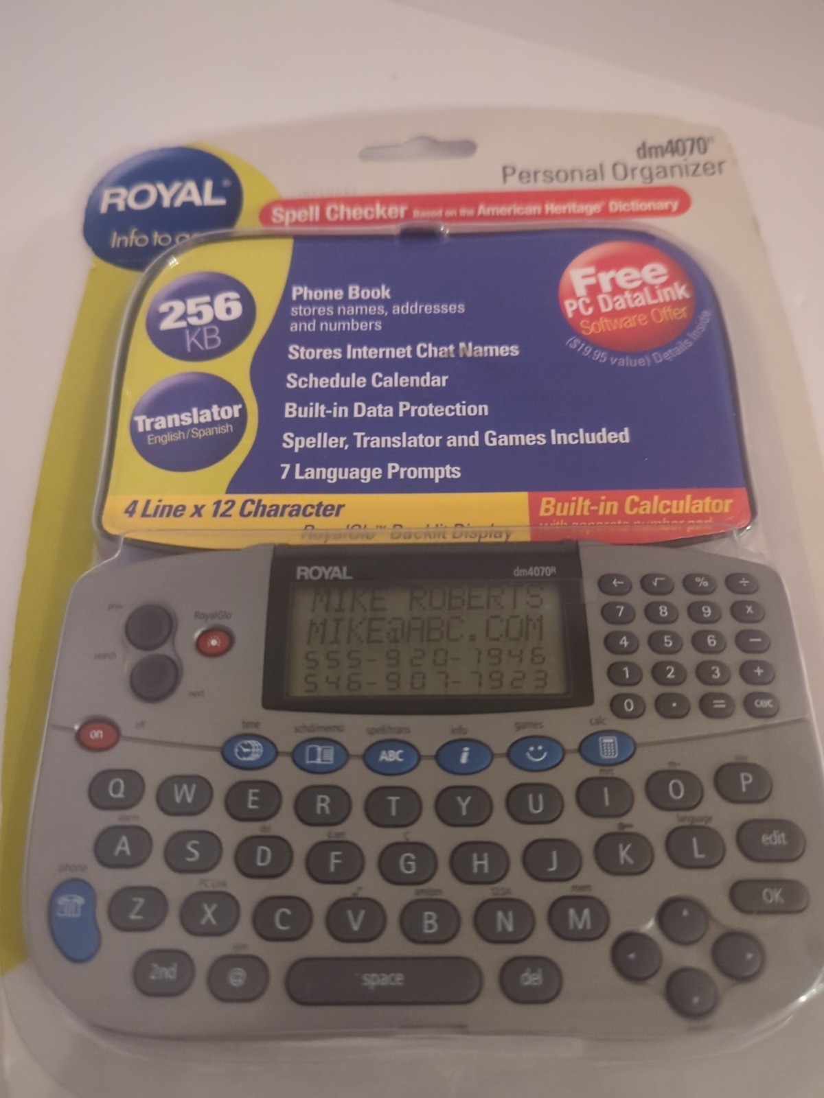 Royal DM4070 Personal Organizer w Spell Checker Translator Calculator 256 KB NEW