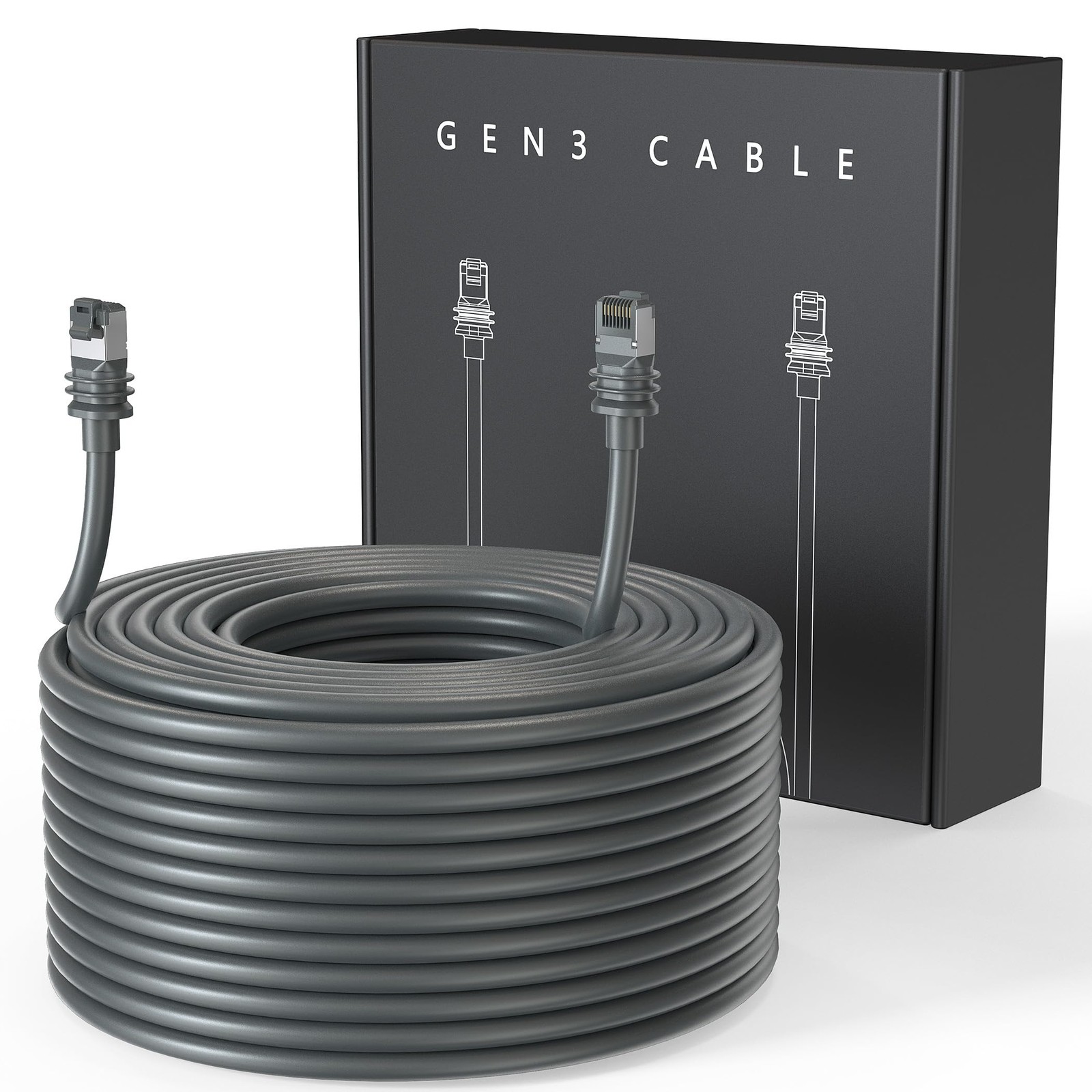 100FT/ 46M Starlink Gen 3 Cable 24AWG for Starlink Standard Generation 3, Ext...