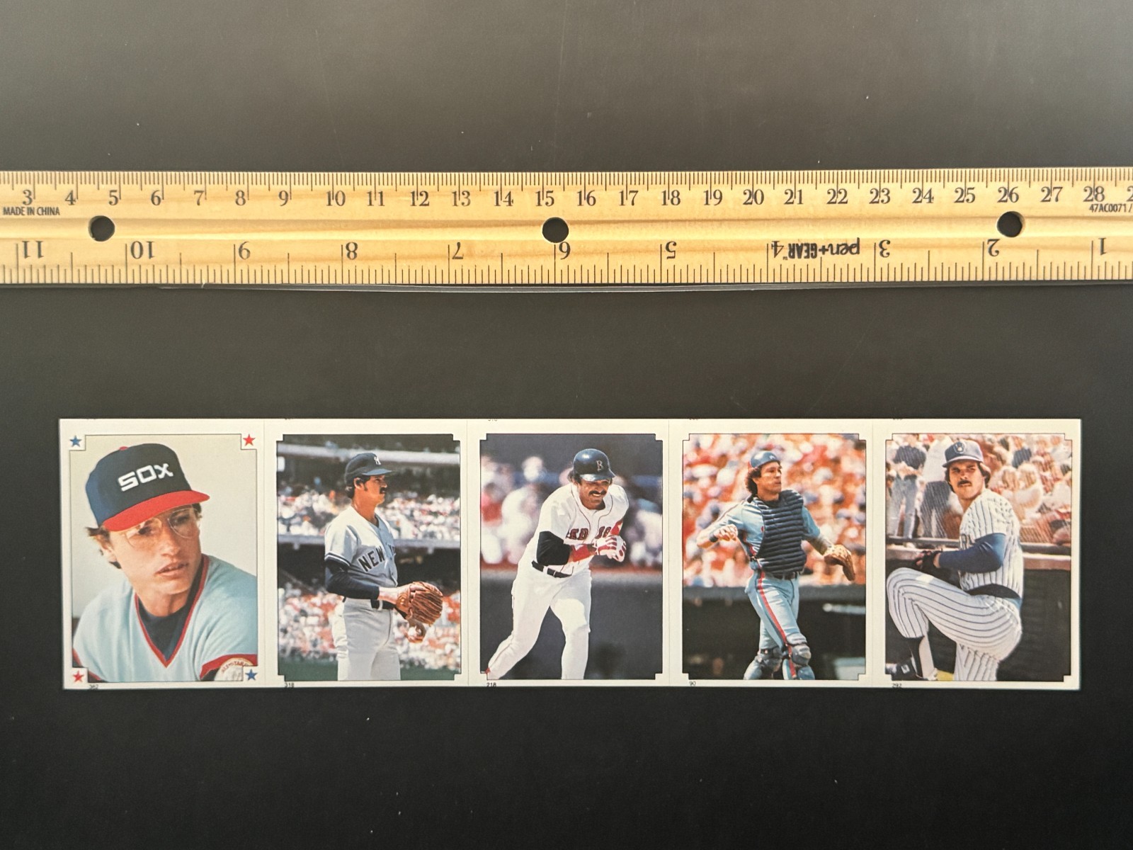 1984 Topps Sticker Complete Panel, Gary Carter, Ron Guidry, #2