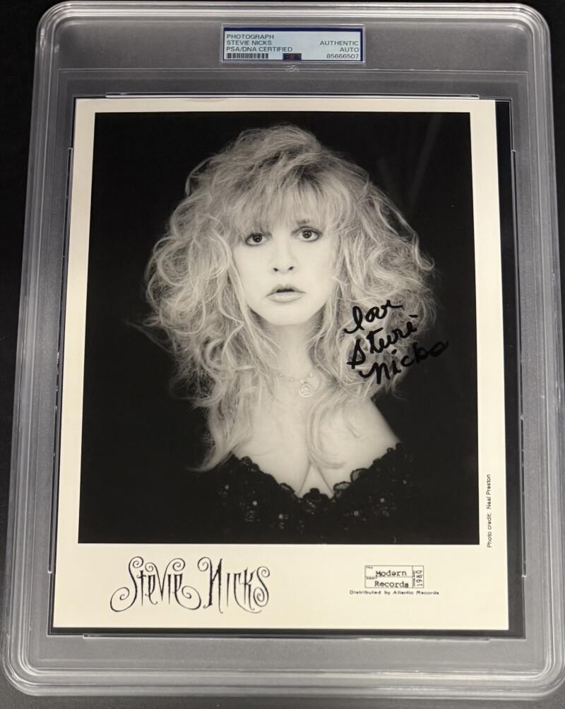 Stevie Nicks Signed Autograph Fleetwood Mac PSA/DNA COA Encapsulated 8x10 Photo