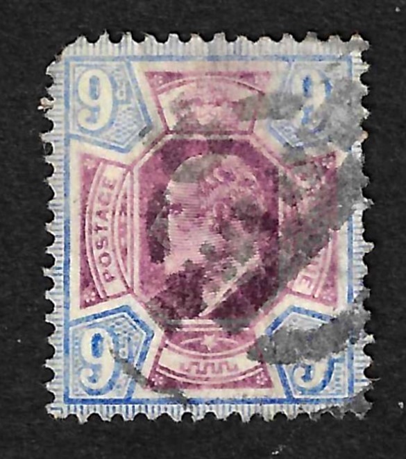 1902 Great Britain King Edward VII SGC #306 9p used Stamp CV $100