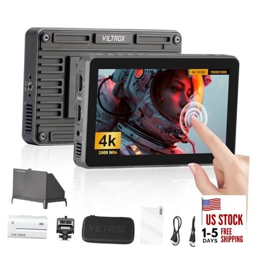  6" Camera Field Monitors DCX2 for DSLR Touchscreen External Monitor 4k DC-X2