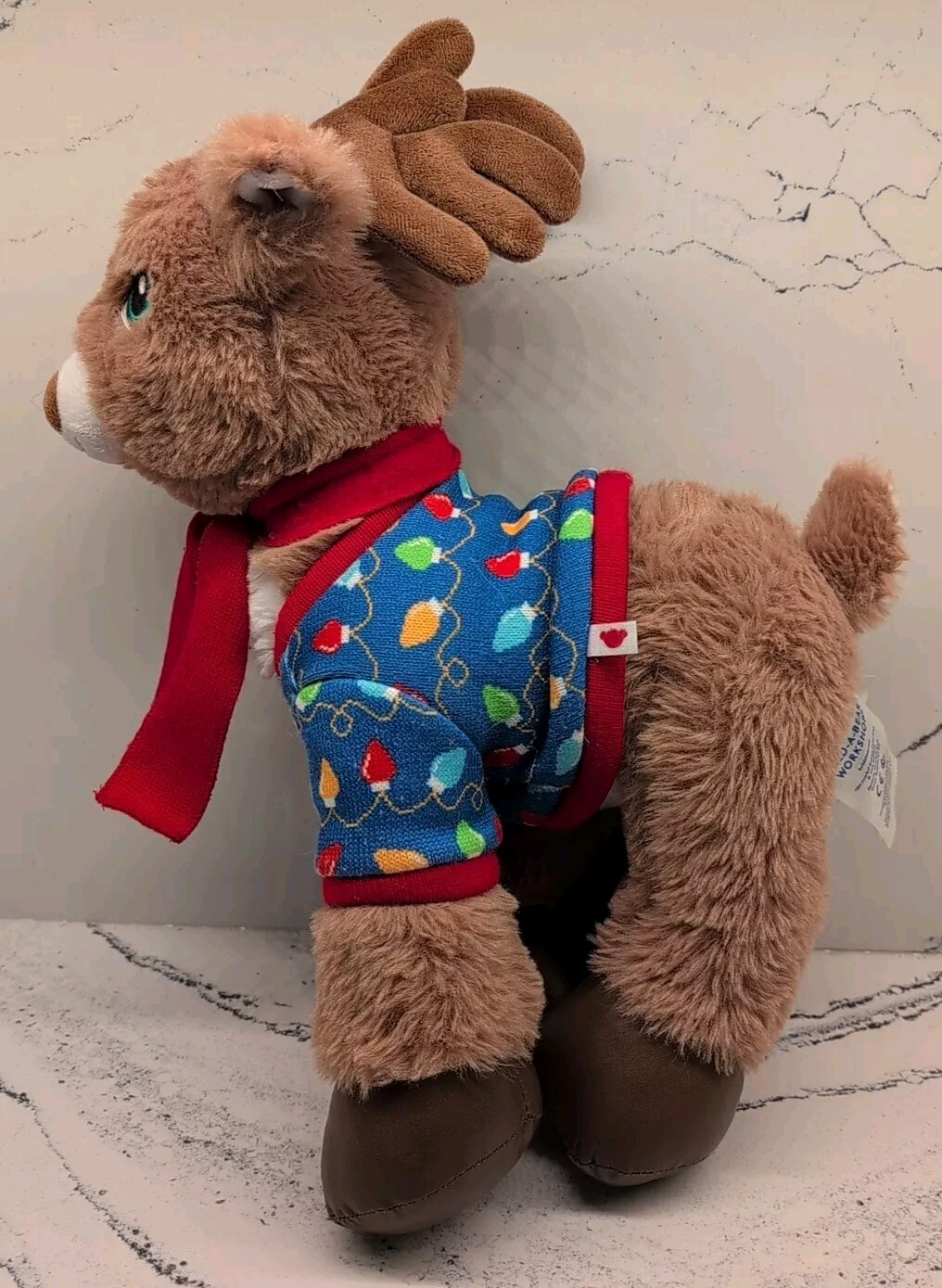 Build-A-Bear Workshop DONNER REINDEER Plush + Outfit Green Eyes