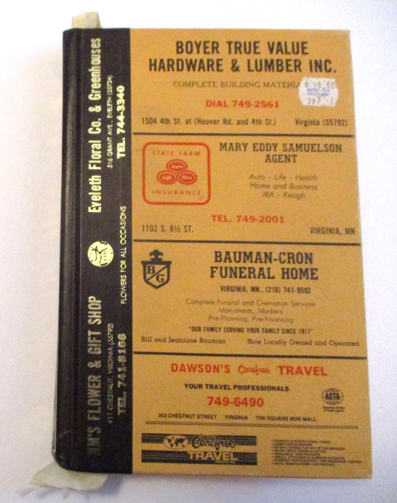 VINTAGE 1987 POLK'S VIRGINIA IRON RANGE MINNESOTA CITY DIRECTORY ~ GENEALOGY