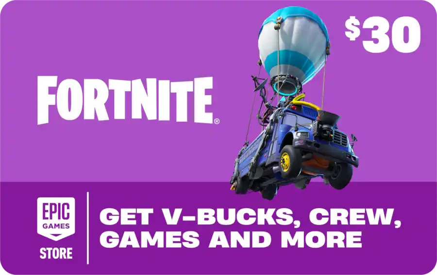Fortnite Gift Card $30 Ready to Play Epic Games