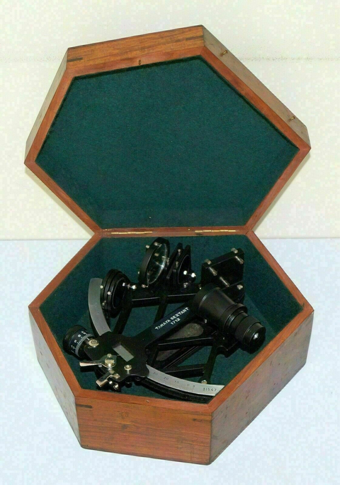 9" Tamaya Nautical 1712 Fully Working Navigation Marine Reproduction Sextant Box