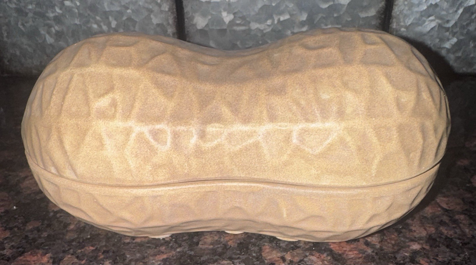 VTG Peanut Shaped Candy Nut Porcekain Trinket Dish McNees Mold 705 7inch