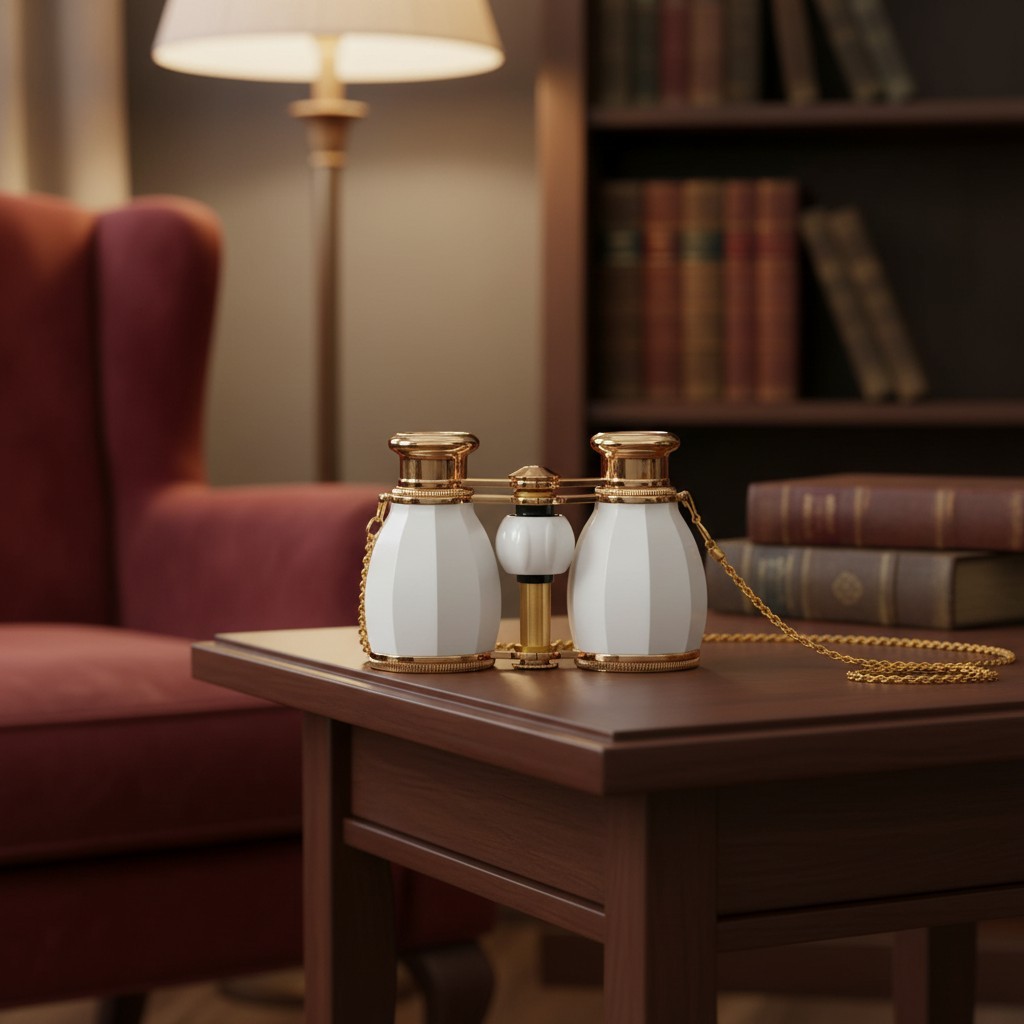 Chic 30mm Theater Binoculars with Adjustable Gold Chain - Perfect for Gifting