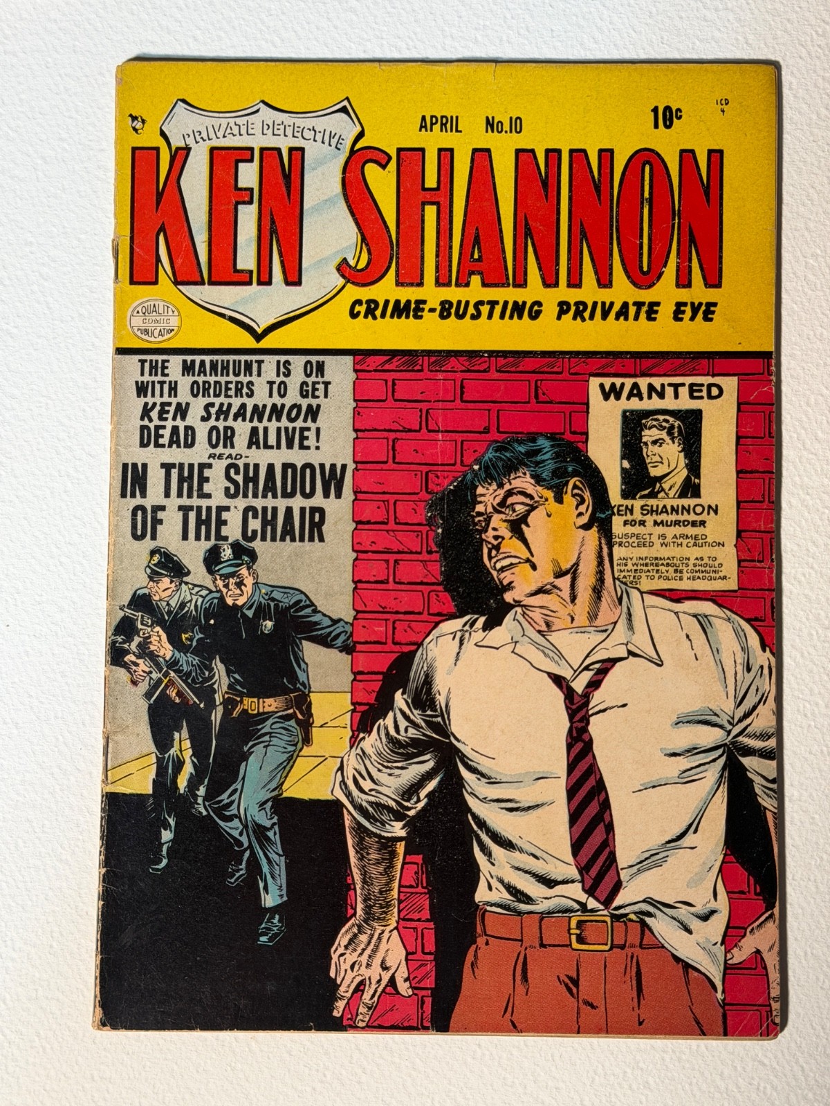 Ken Shannon #10 Quality Comics April 1953. Hard to find! See pics for condition!